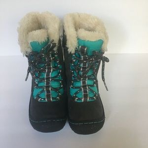 NEW Jambu Phylox Leather Faux Fur Gray Girls Boots